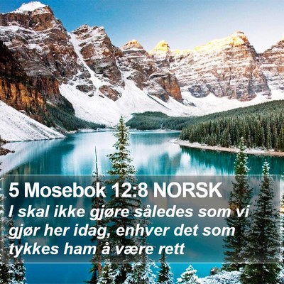 5 Mosebok 12:8 NORSK Bible Verse Image