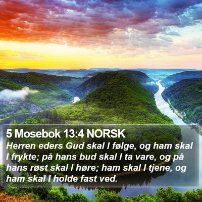 5 Mosebok 13:4 NORSK Bible Verse Image