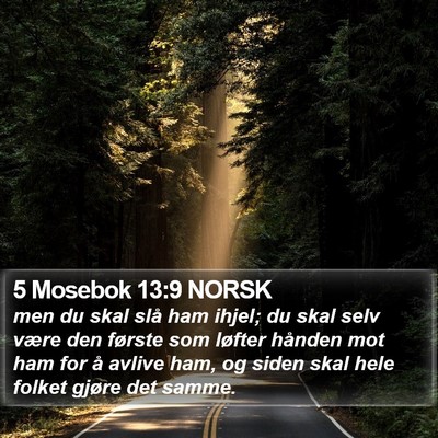 5 Mosebok 13:9 NORSK Bible Verse Image