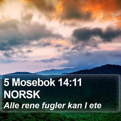 5 Mosebok 14:11 NORSK Bible Verse Image