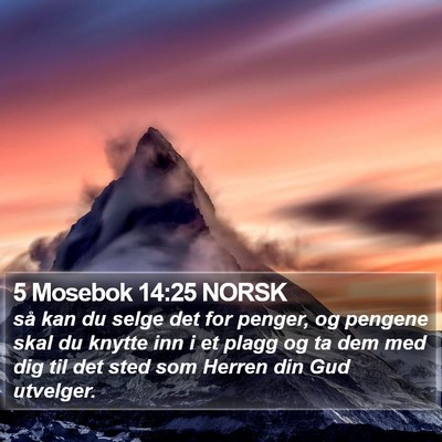 5 Mosebok 14:25 NORSK Bible Verse Image