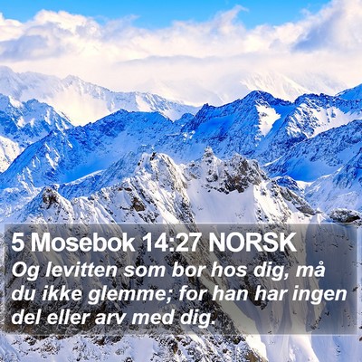 5 Mosebok 14:27 NORSK Bible Verse Image