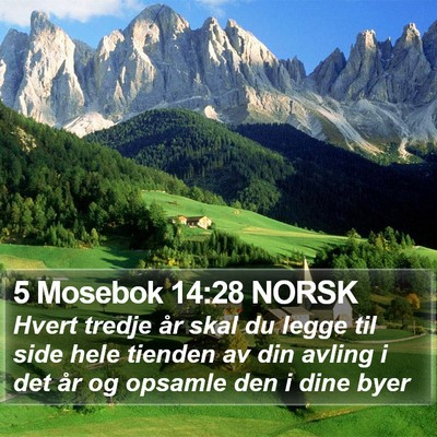5 Mosebok 14:28 NORSK Bible Verse Image