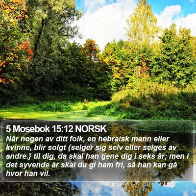 5 Mosebok 15:12 NORSK Bible Verse Image