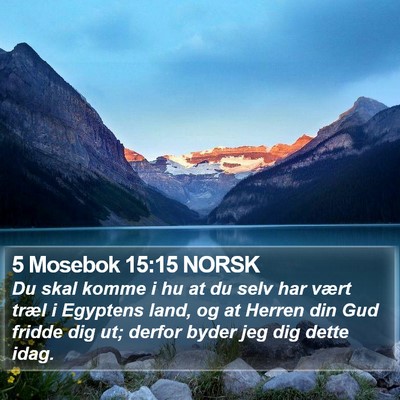 5 Mosebok 15:15 NORSK Bible Verse Image