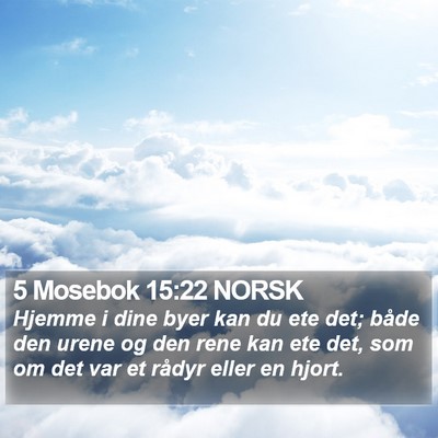 5 Mosebok 15:22 NORSK Bible Verse Image