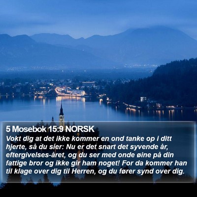 5 Mosebok 15:9 NORSK Bible Verse Image