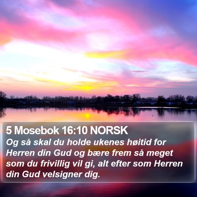 5 Mosebok 16:10 NORSK Bible Verse Image