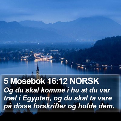 5 Mosebok 16:12 NORSK Bible Verse Image