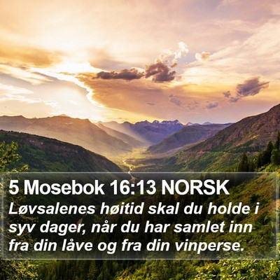 5 Mosebok 16:13 NORSK Bible Verse Image