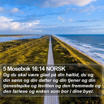 5 Mosebok 16:14 NORSK Bible Verse Image