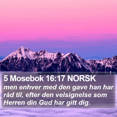 5 Mosebok 16:17 NORSK Bible Verse Image