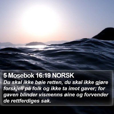 5 Mosebok 16:19 NORSK Bible Verse Image
