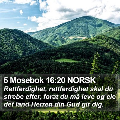 5 Mosebok 16:20 NORSK Bible Verse Image
