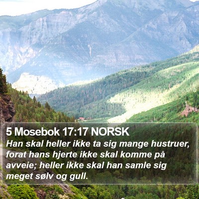 5 Mosebok 17:17 NORSK Bible Verse Image