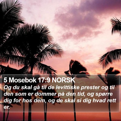 5 Mosebok 17:9 NORSK Bible Verse Image