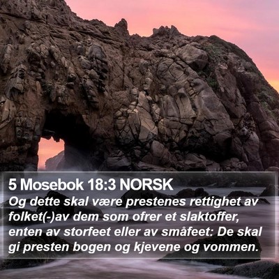 5 Mosebok 18:3 NORSK Bible Verse Image