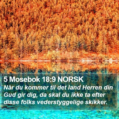 5 Mosebok 18:9 NORSK Bible Verse Image