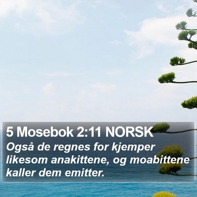 5 Mosebok 2:11 NORSK Bible Verse Image