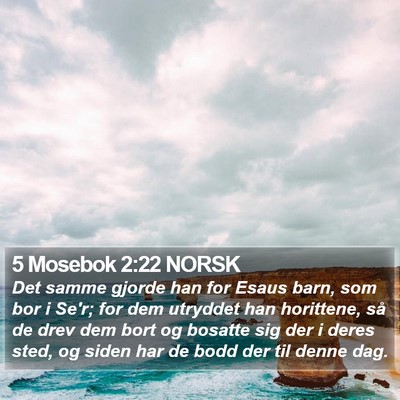 5 Mosebok 2:22 NORSK Bible Verse Image