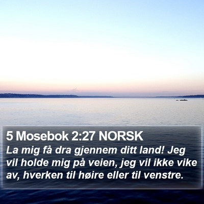 5 Mosebok 2:27 NORSK Bible Verse Image