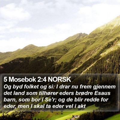 5 Mosebok 2:4 NORSK Bible Verse Image
