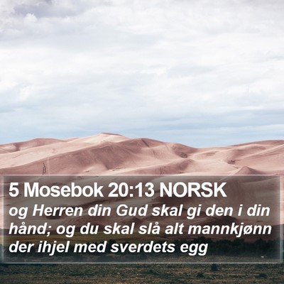 5 Mosebok 20:13 NORSK Bible Verse Image