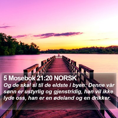 5 Mosebok 21:20 NORSK Bible Verse Image