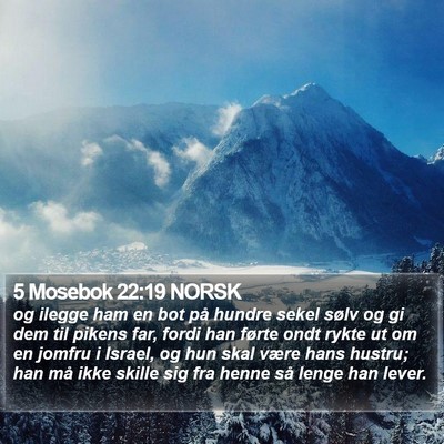 5 Mosebok 22:19 NORSK Bible Verse Image