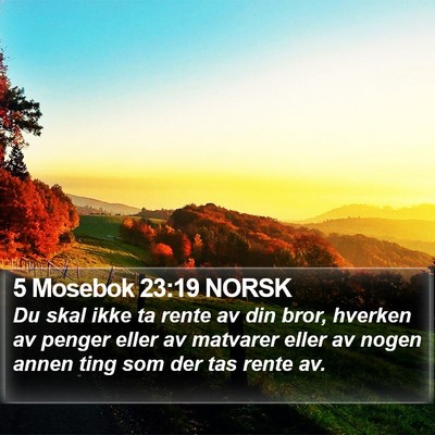 5 Mosebok 23:19 NORSK Bible Verse Image