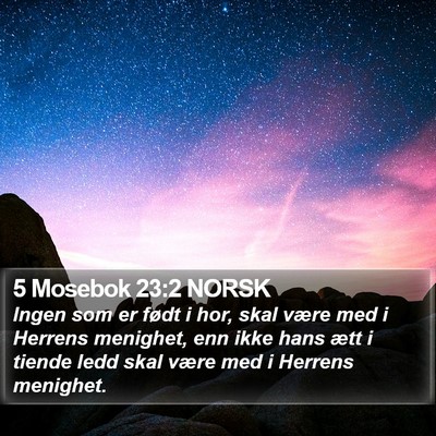 5 Mosebok 23:2 NORSK Bible Verse Image