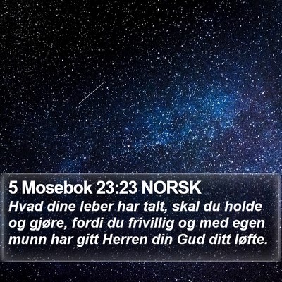 5 Mosebok 23:23 NORSK Bible Verse Image