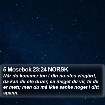 5 Mosebok 23:24 NORSK Bible Verse Image