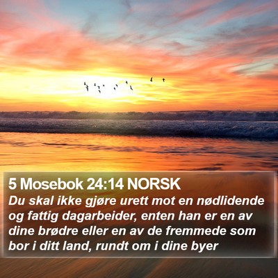 5 Mosebok 24:14 NORSK Bible Verse Image