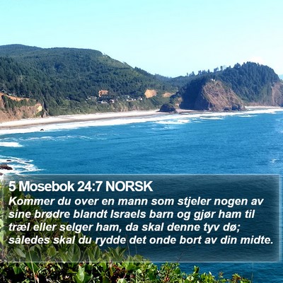 5 Mosebok 24:7 NORSK Bible Verse Image