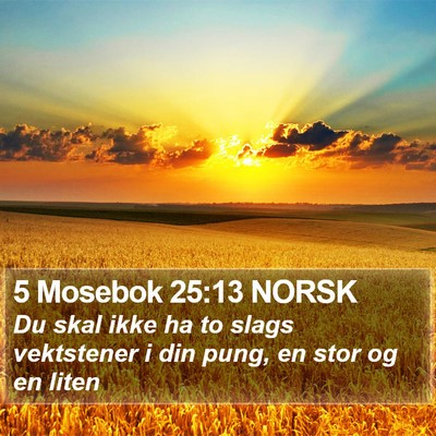 5 Mosebok 25:13 NORSK Bible Verse Image