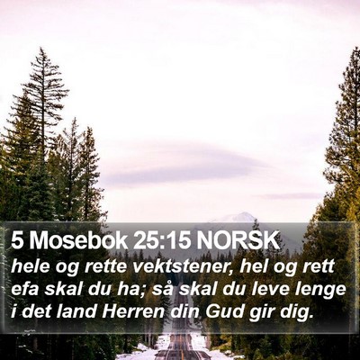 5 Mosebok 25:15 NORSK Bible Verse Image