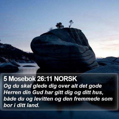 5 Mosebok 26:11 NORSK Bible Verse Image