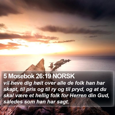 5 Mosebok 26:19 NORSK Bible Verse Image