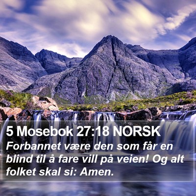 5 Mosebok 27:18 NORSK Bible Verse Image