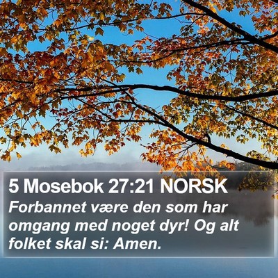 5 Mosebok 27:21 NORSK Bible Verse Image