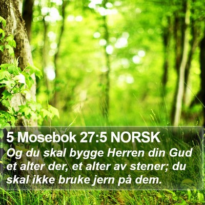 5 Mosebok 27:5 NORSK Bible Verse Image