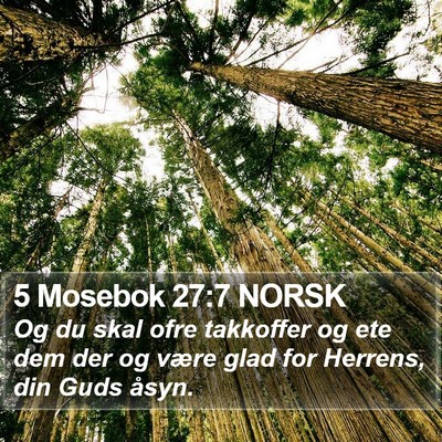 5 Mosebok 27:7 NORSK Bible Verse Image
