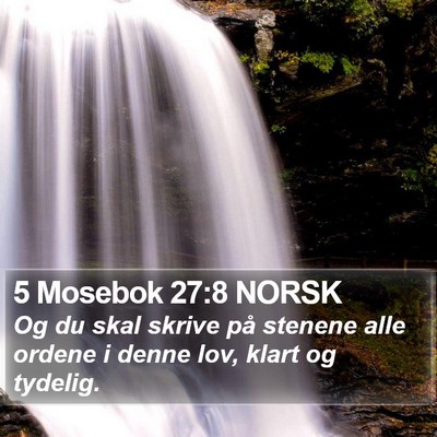 5 Mosebok 27:8 NORSK Bible Verse Image