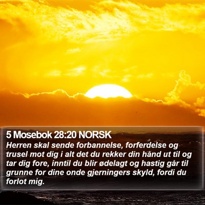 5 Mosebok 28:20 NORSK Bible Verse Image