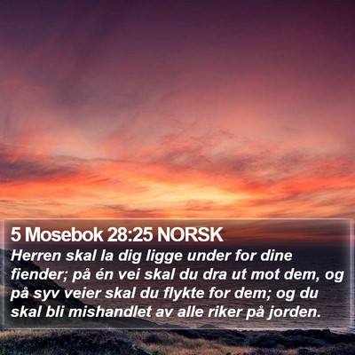 5 Mosebok 28:25 NORSK Bible Verse Image