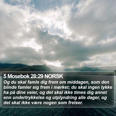 5 Mosebok 28:29 NORSK Bible Verse Image
