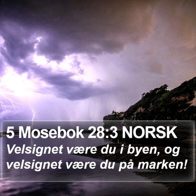 5 Mosebok 28:3 NORSK Bible Verse Image