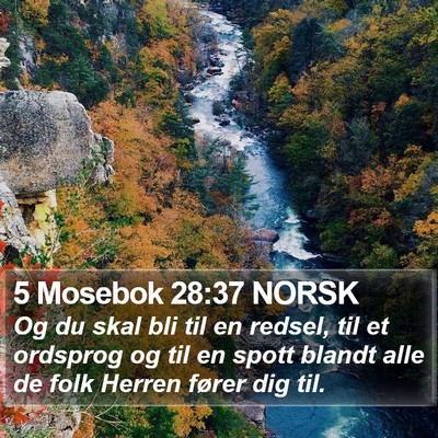 5 Mosebok 28:37 NORSK Bible Verse Image
