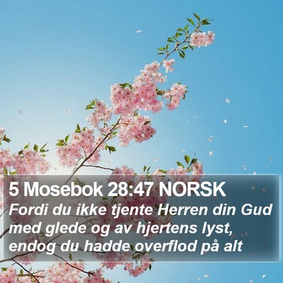 5 Mosebok 28:47 NORSK Bible Verse Image